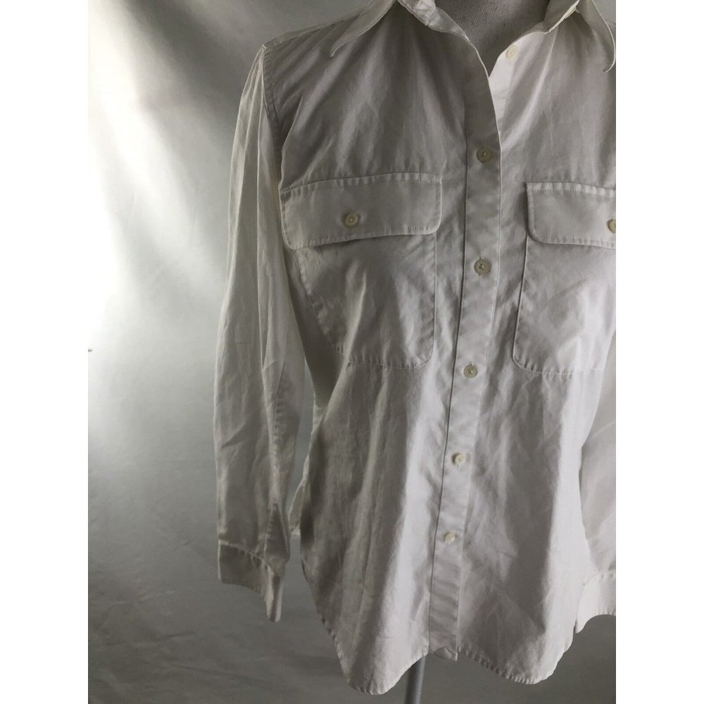 Ralph Lauren Basic Bottoms Down White Blouse Shir… - image 4
